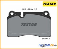Bremsbelagsatz, Scheibenbremse Textar 2409801 FüR Vw Touareg