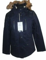 S06) Jacke Damenjacke Parker Parka Dark Dunkelblau Blau Ltb Gr. S 36 Neu