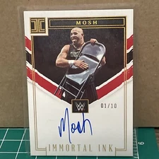 Mosh 2023 Panini WWE Impeccable Immortal Ink Auto Gold /10 Auto Headbangers