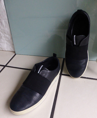Ecco Schuhe  Damenschuhe sportliche Slipper Danish Design rar! 40 Schwarz-Blau
