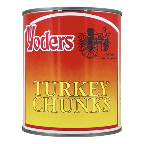 Single Can of Yoder's fresh REAL Canned Turkey Chunks (28 oz), Long Shelf Life! - Afbeelding 1 van 11