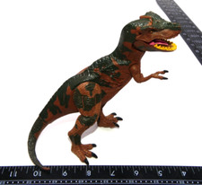 T-Rex Dinosaur Toy Action Figure Jurassic Dino Tyrannosaurus Brown Green