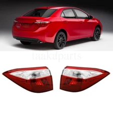 Pair Outer Tail Lights Left&Right Brake Lamps Red For 2014- 2016 Toyota Corolla
