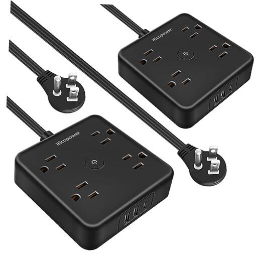 2 Pack Ultra Flat Plug Power Strip,Power Strips with Surge Protection 6FT 2PACK