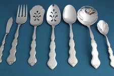 7pc Serving Tablespoon Fork Pierced Ladle Pastry Oneida VALERIE Distinction