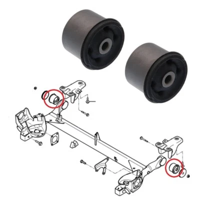 Silentblocs pour essieu arrière, pour Hyundai Getz - Photo 1/3