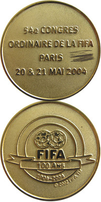 FIFA Participation Congress medal 2004 World Cup 2002
