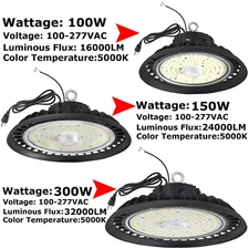 UFO LED High Bay Light 200W 150W 100Watt, High Bay LED Shop Light,0-10V Dimmable