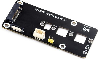 PCIe to M.2 Adapter Board (C) Compatible with Raspberry Pi 5,Supports NVMe