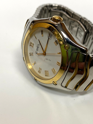 Ebel Classic Wave 18k Gold Steel 40mm Swiss Quartz Men's Watch | eBay