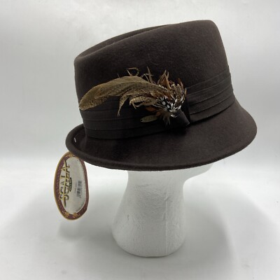 Scala Collezione Brown Soft Felted All Wool  Bucket Hat size 0/S