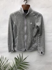 The North Face Fleece Jacket Women’s Medium Grey Full Zip Thumb Hole Cuffs