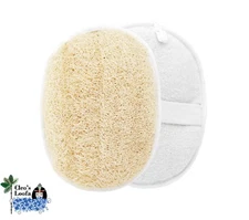 Cleo's Large Round Loofah Natural Bath Sponge | Body Scrubber | Shower Loofa