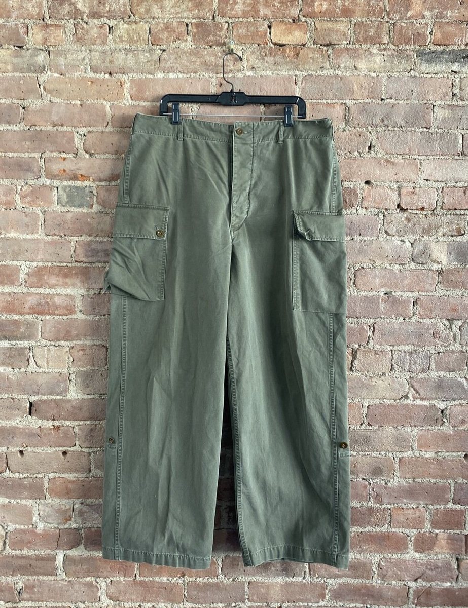 パンツ RRL MILITARY LIGHT HAND TROUSERS W36 Vintage RRL Men's Military Cargo Pants, Sz 34 x 30 USA | eBay