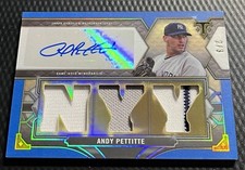 2022 Andy Pettitte Yankees 2/3 Topps Triple Threads Autograph Jersey #TTAR-AP3