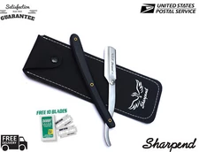 BARBER sharpend STRAIGHT EDGE CUT THROAT SALON SHAVING RAZOR BLADE RAZORS