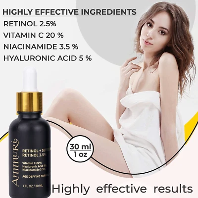 Ammuri Retinol Serum 2,5% Anti-Aging Akne Augenringe Feuchtigkeit Regenerierend