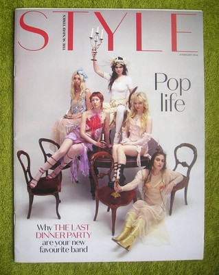 LAST DINNER PARTY 6 PAGE STYLE SPREAD SUNDAY TIMES FEB' 2024 COLOUR PICS & INFO
