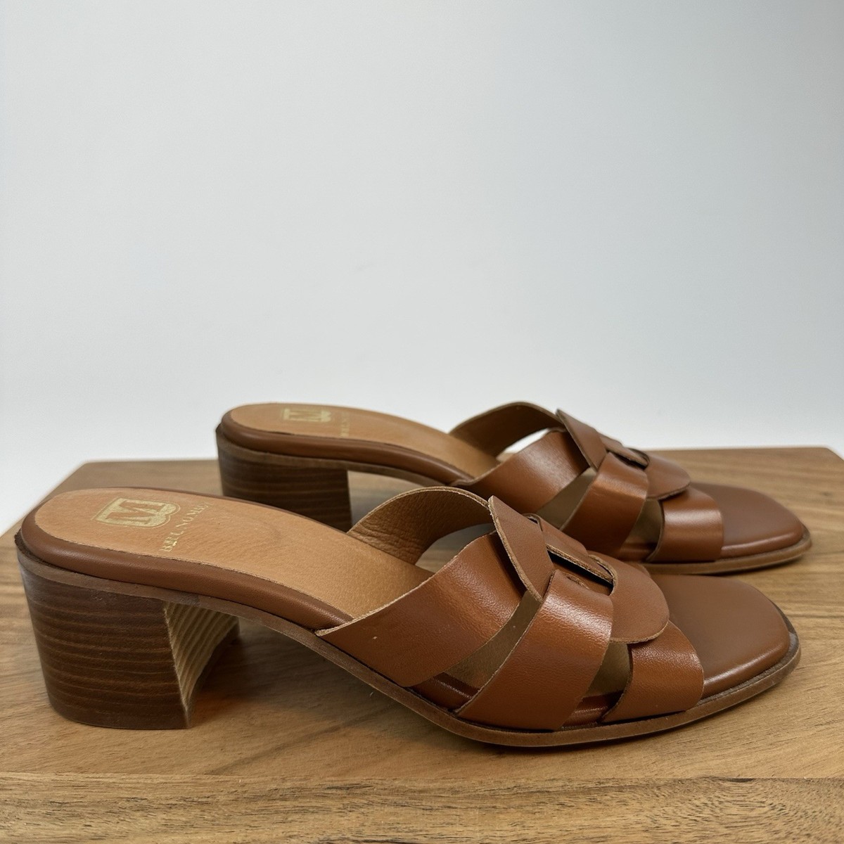Bruno Magli Handmade in Italy Leather Summer Shoes Sandals Unisex Size 11M Bologna Double Strap Sandal Black leather – Bruno Magli main image 3