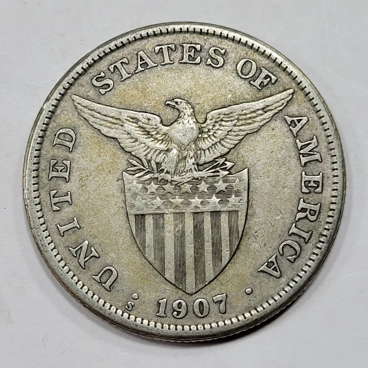 Circulated Silver 1907 Year U.S. Philippine Coins (1898-1946) for