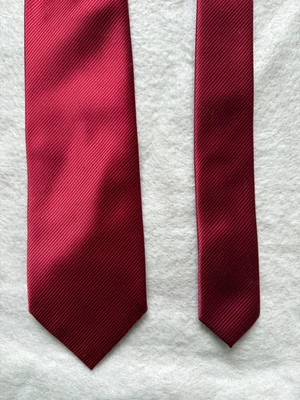 Herren Krawatte Karstadt dunkelrot  100% Polyester - Bild 1 von 2