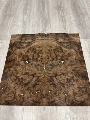 Maser Nussbaum - 2 NATURHOLZ Platten - Intarsien - je 2 @ 590 mm x 290 mm - (303)