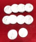 10-2022 W Silver Eagle 1 oz Fine Silver Uncirculated Coins 9 In Capsules 1 Isn't