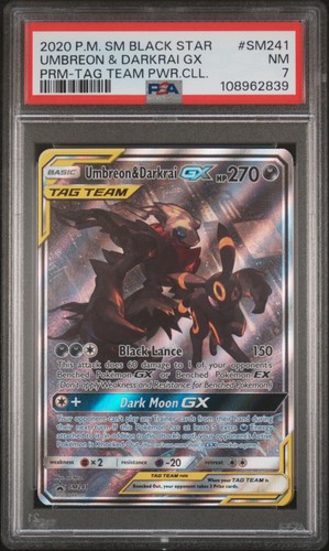 Umbreon & Darkrai-GX graded PSA 7 for sale on eBay