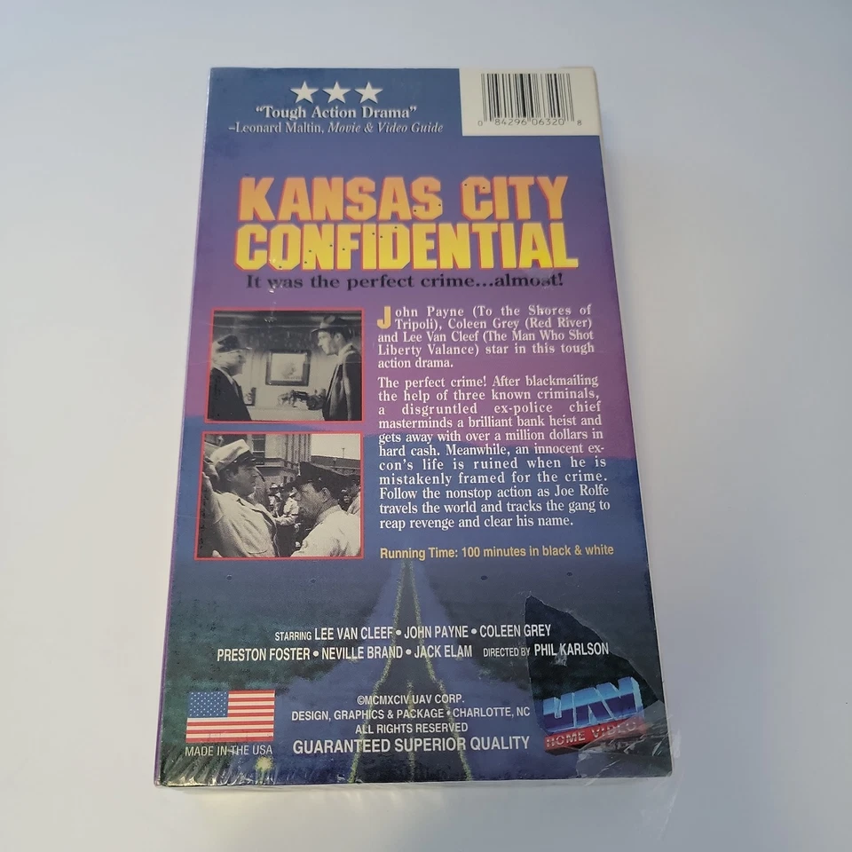 Kansas City Confidential VHS Lee Van Cleef - Unopened And Sealed!  - Image 3 of 4