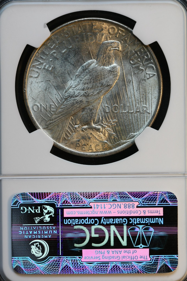 1922-P $1 NGC MS64 Peace Dollar, VAM 2BE1 (Rusted Die)(I4,R5) (Lot#20 ...