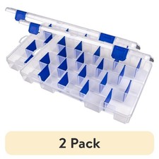Large Plastic Utility Tackle Box with Zerust and 2 Pack Tuff Tainer Organizer