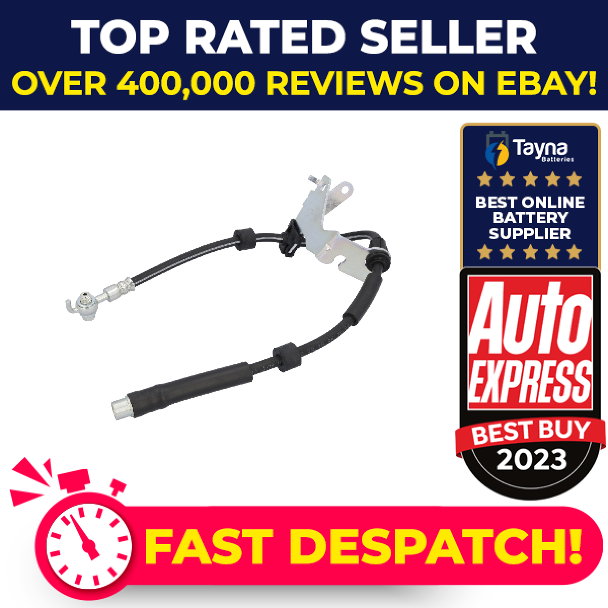 Brake Hose fits PEUGEOT 508 Mk2 Front Left 1.2 1.6 1.5D 2.0D 2018 on Hydraulic