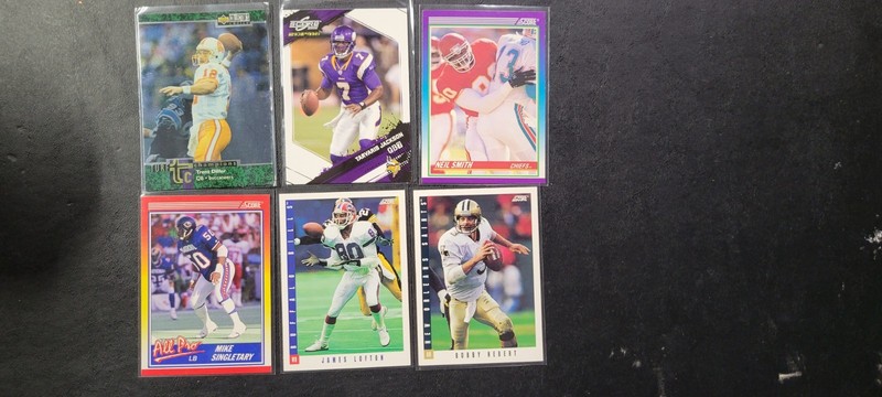 Football 37 Card Lot James Lofton Mike Singletary Tarvaris Jackson Neil Smith Tr