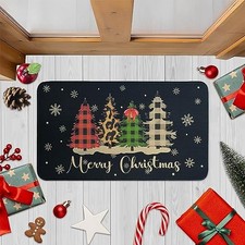 Merry Christmas Doormat Xmas Decorative Doot Mat 30"x17"Black, Seasonal