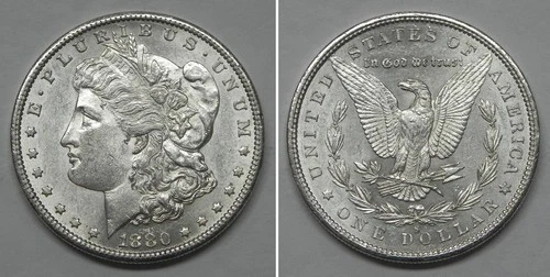 X7534 1880-S Morgan Dollar, Choice BU