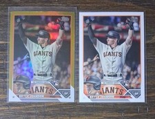 Lot (2) 2023 Topps Series 2 Gold Foil Base Bryce Johnson RC San Francisco Giants