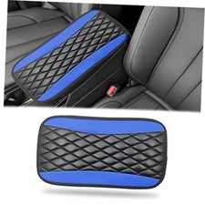 Car Center Console Cover, Universal Leather Waterproof Armrest Seat Box blue