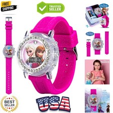 Frozen Elsa and Anna LCD Watch with Silicone Band