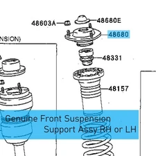 TOYOTA LEXUS LS400 UCF20 '95-97 Genuine Front Suspension Support Assy RH or LH