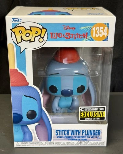 Funko Pop! Disney - Stitch with Plunger 1354 - Entertainment Earth +Protector