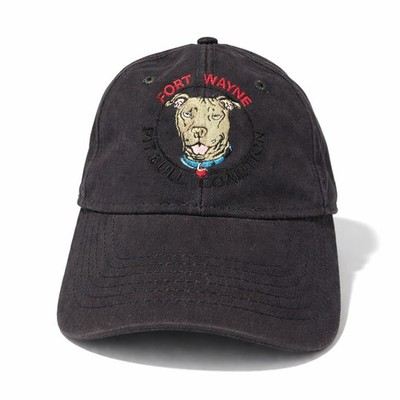 Fort Wayne Pit Bull Coalition Black Adjustable Strapback Hat Dog Rescue Cap...