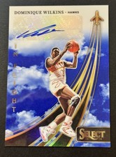 2023-24 Panini Select - In Flight Signatures Auto Dominique Wilkins Blue  /49