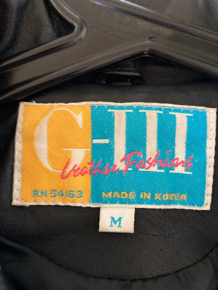 Vintage Women’s G-III Moto Zipper Jacket Short 100% Leather Black Med - Image 2 of 4