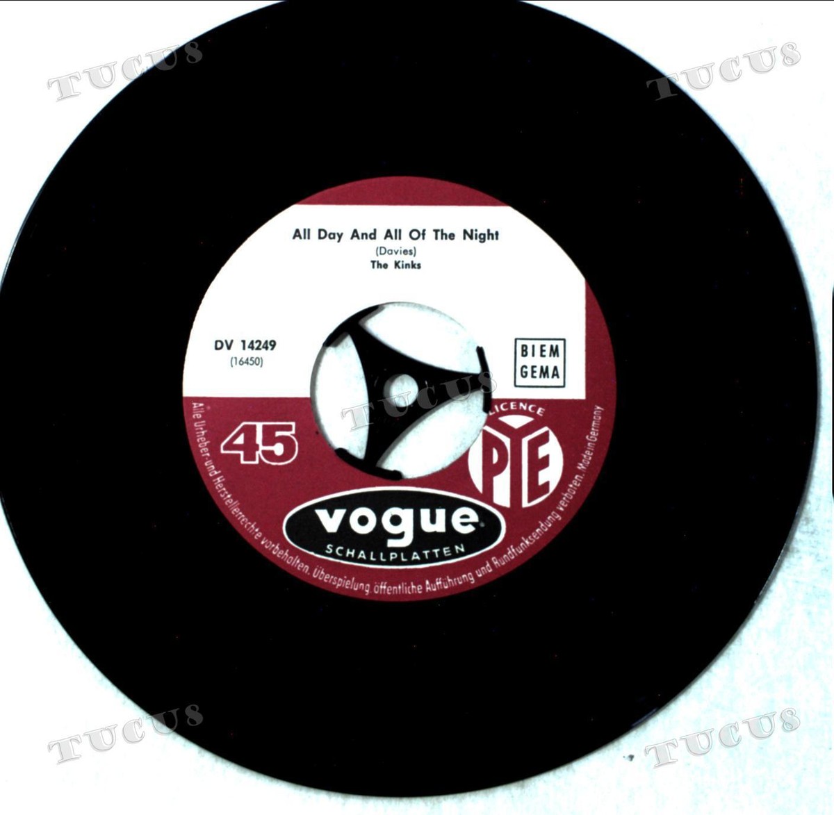 英7” Kinks All Day And All Of The Night / I Gotta Move 7N15714 Pye Records /00080 The Kinks – All Day And All Of The Night / I Gotta Move