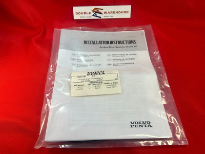 NOS OEM NIP Volvo Penta 3863191 Instructions 7749161 & 2 Gaskets 3862652 SEALED!