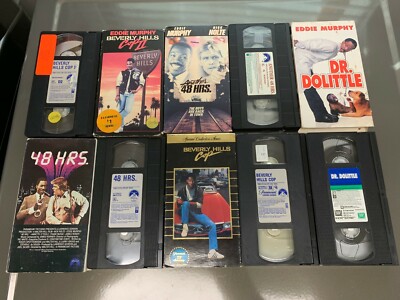 13 total Eddie Murphy VHS movies 48 hrs + Beverly Hills cop + bowfinger + more 