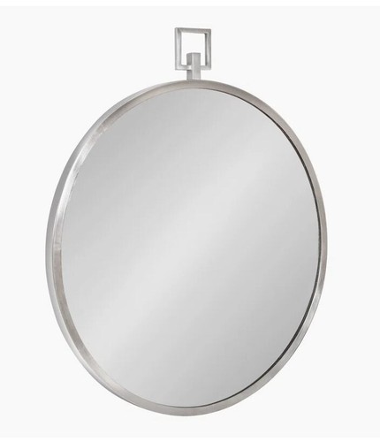 Greyleigh Alyshia Round Metal Framed Wall Mirror 27.75'' H X 24'' W X 1', Silver - Picture 3 of 6