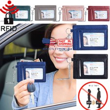 Men Women Minimalist Card Wallet ID Credit Card Holder Slim Purse RFID Blocking