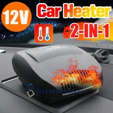 12V Car Vehicle Portable Ceramic Heater Heating Cooling Fan Defroster Demister