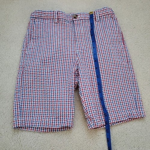Vineyard Vines Boys Red, White And Blue Gingham Seersucker Shorts sz12 - Picture 5 of 15